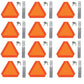 Set of 12 Orange 0119198 SMV Signs With Mounting Blades - Sockets - Bolts