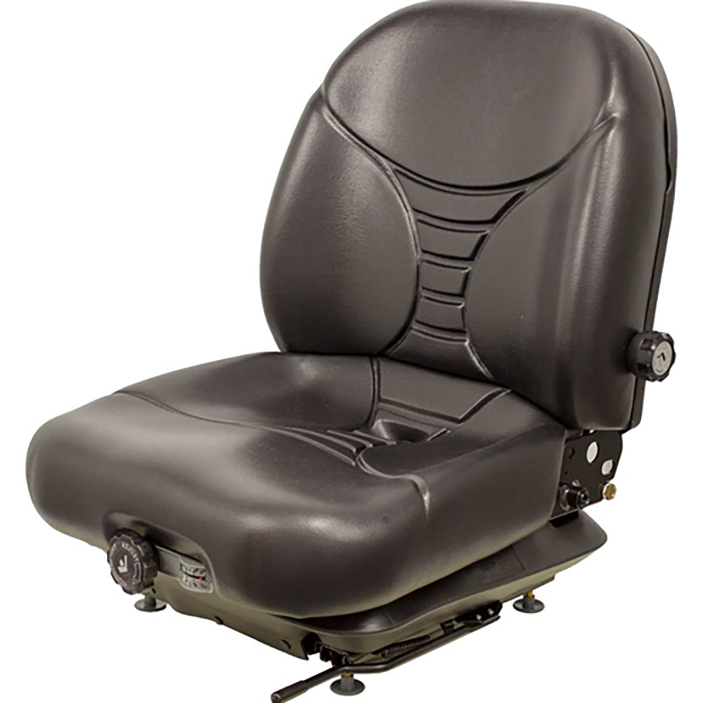 One New Aftermarket Seat with Mechanical Suspension Black Vinyl 04052900