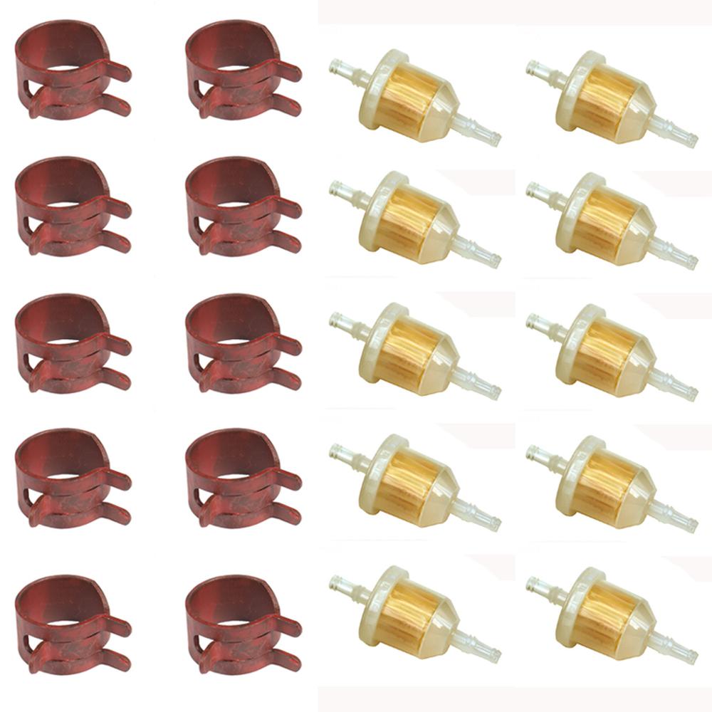 Filter and Hose Clamp 10 Pack Fits Club Car Replaces 1013684