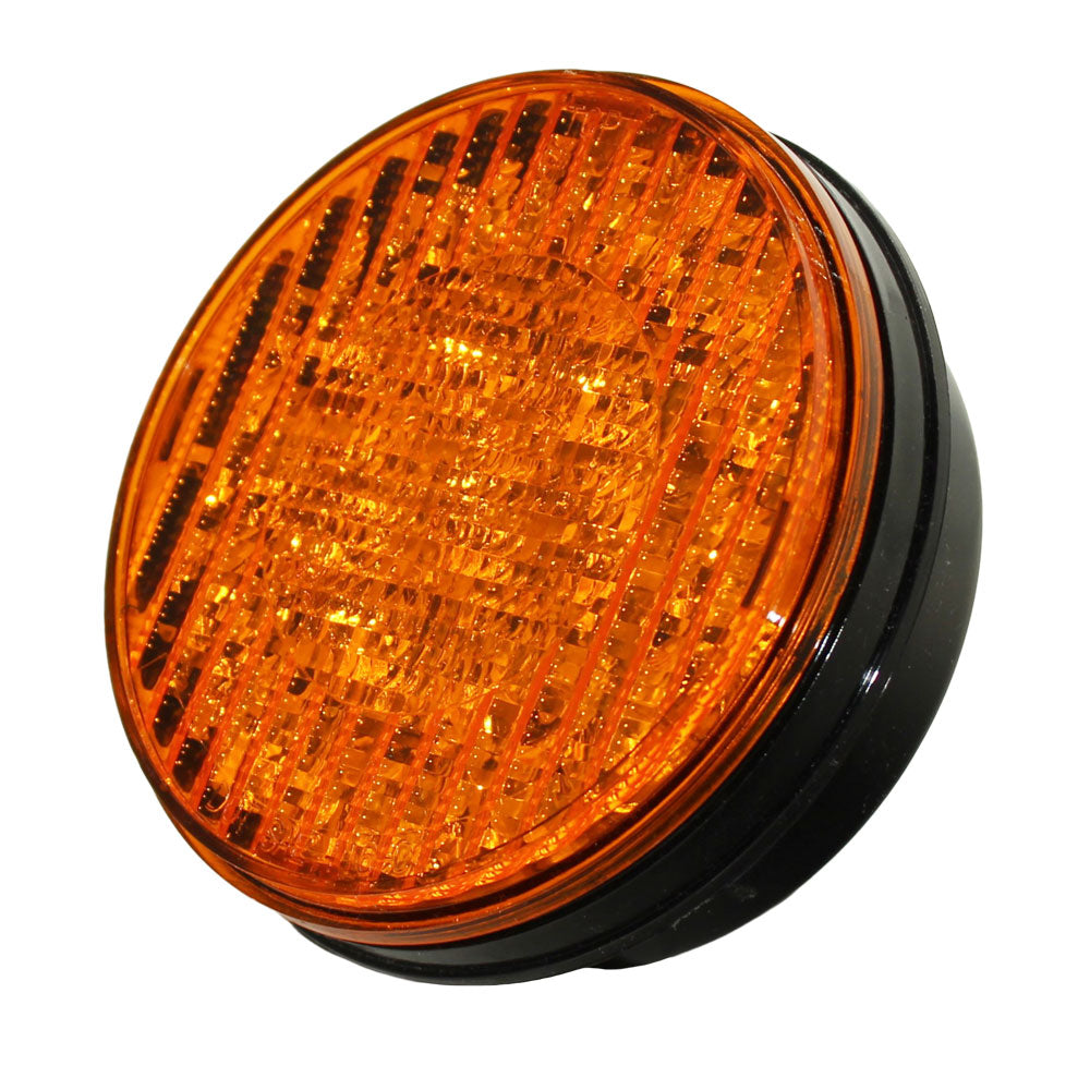 4" Round Amber LED Light Fits JCB Replaces 1-019-01-181