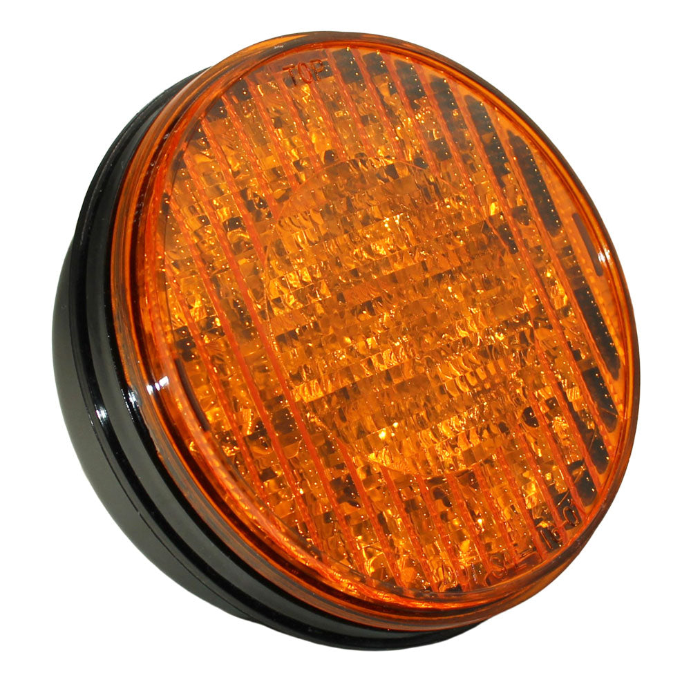 4" Round Amber LED Light Fits JCB Replaces 1-019-01-181