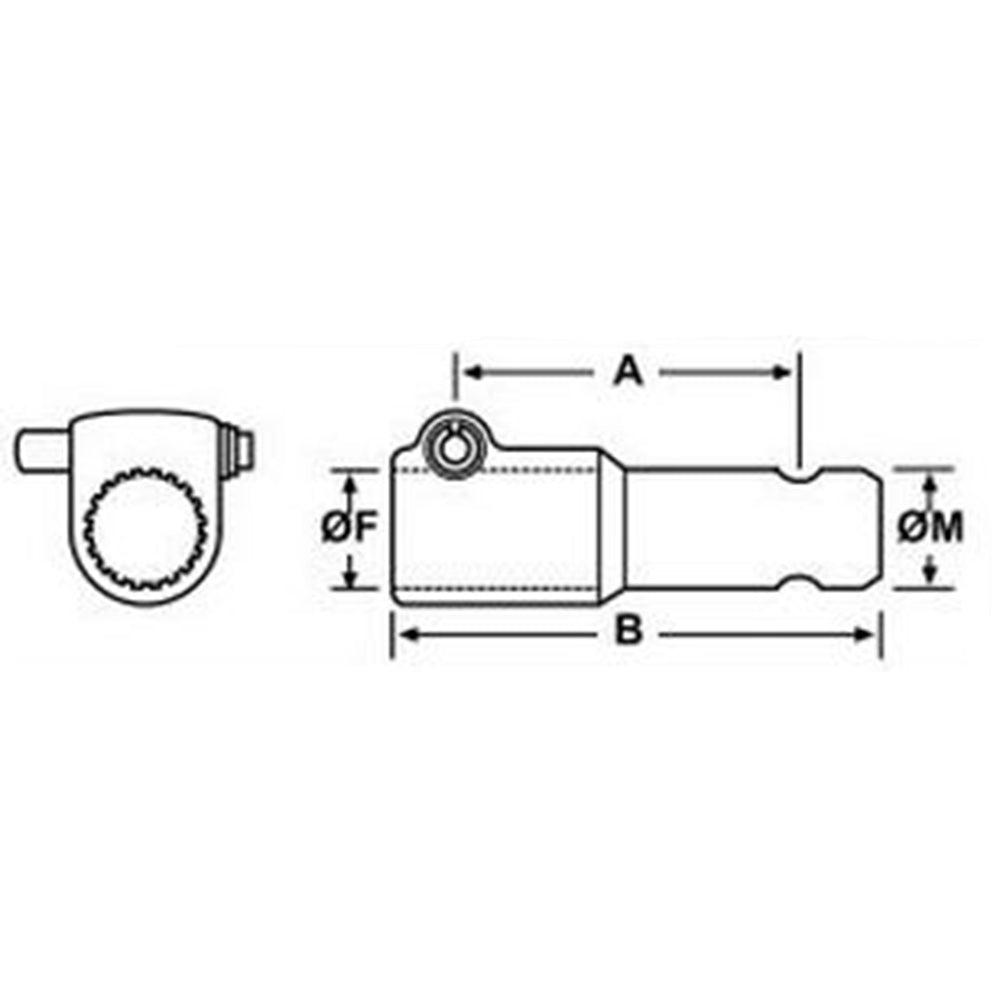 13393 PTO Adaptor 1 3/8"- 6 X 1 3/8"- 21 Quick Release Push Pin Style
