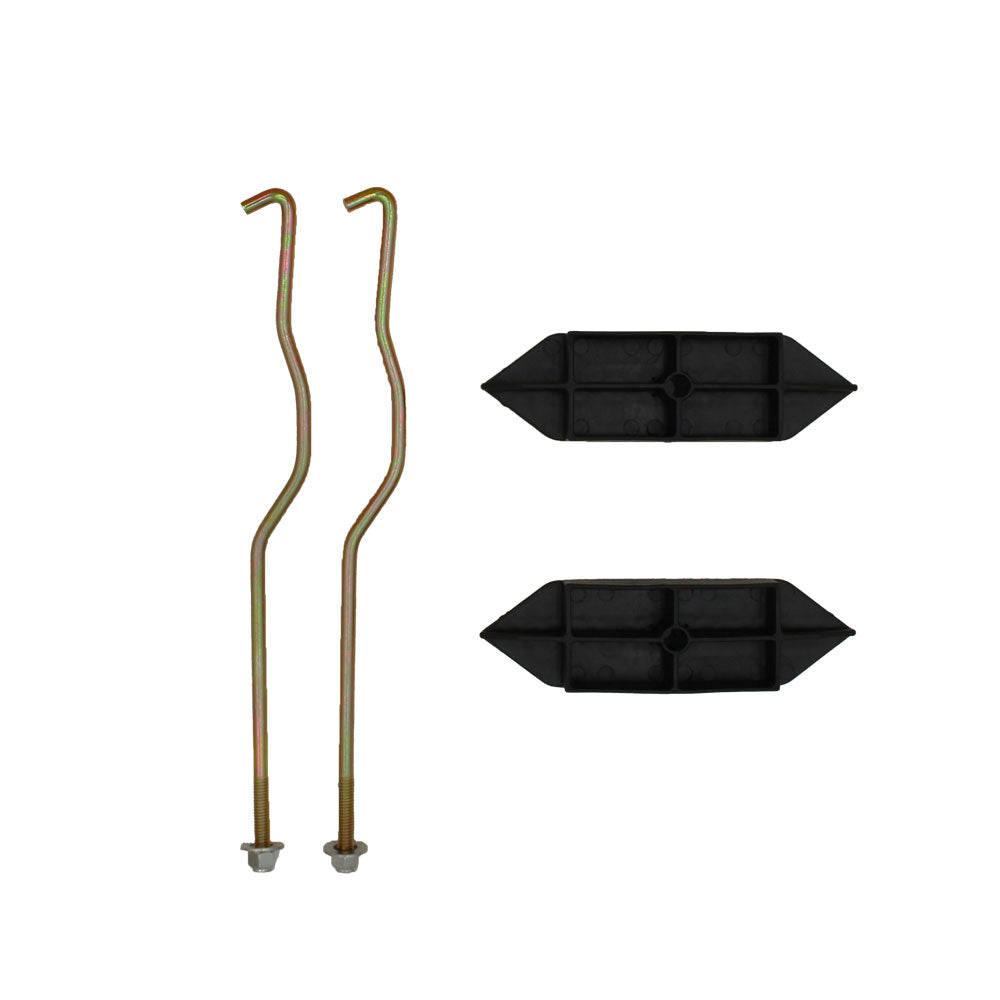 (4 Pk) Battery Hold Down Plates w/Rods 102534001 Fits Club Car Electric 48V Only