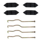 (4 Pk) Battery Hold Down Plates w/Rods 102534001 Fits Club Car Electric 48V Only