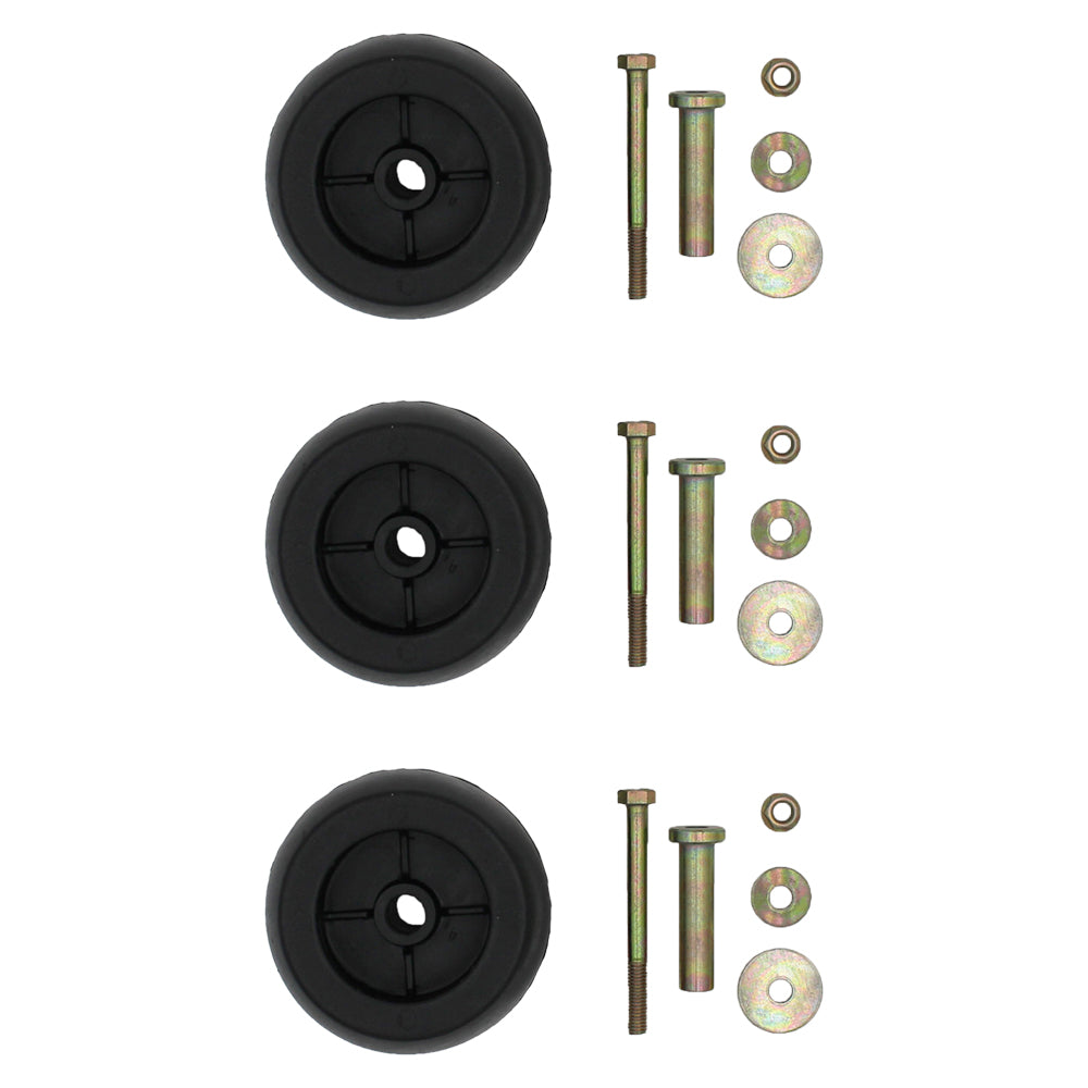(3) Anti Scalp Deck Wheel Roller w/ Hardware Fits Exmark Mower 103-7263 103-3168