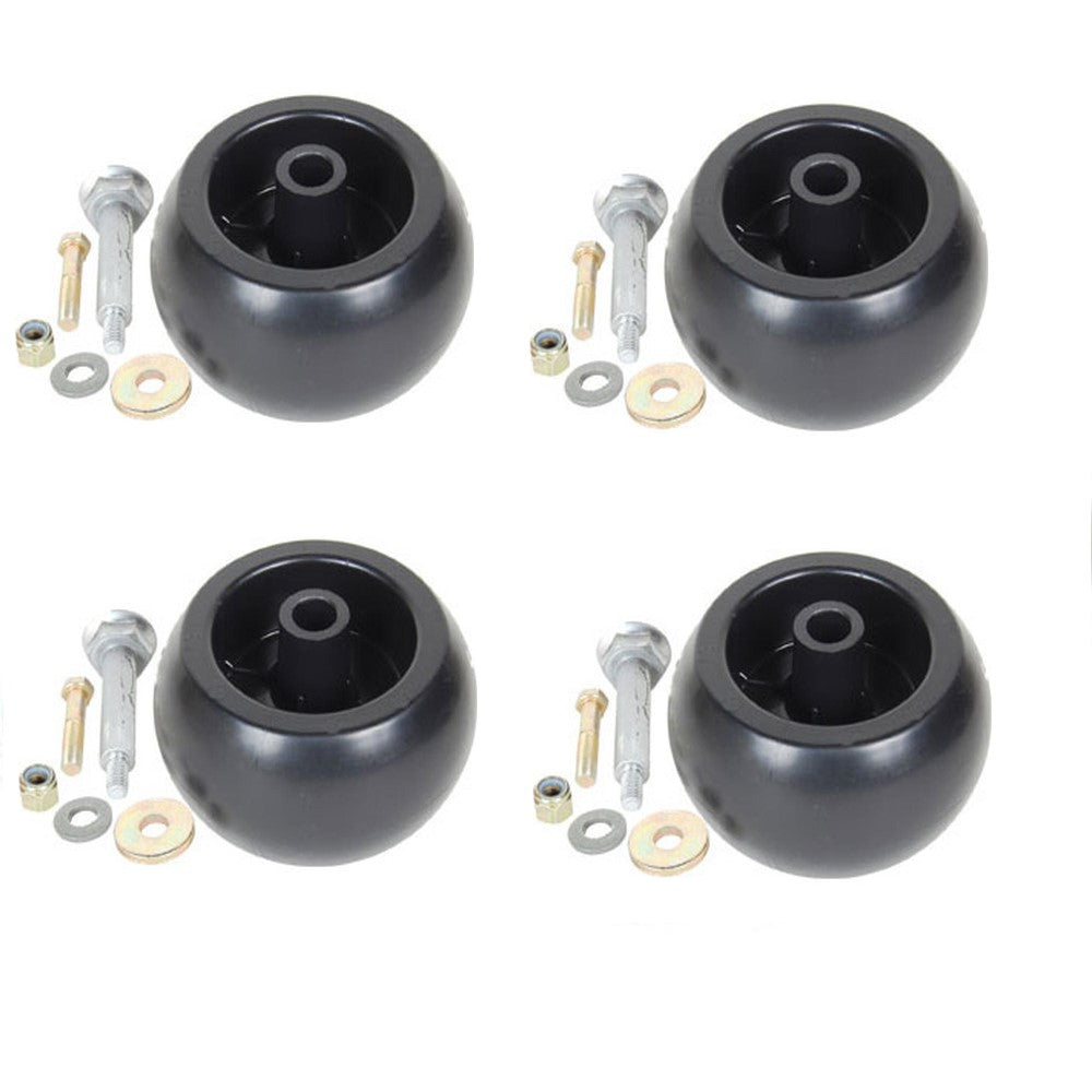 Four (4) Deck Wheel Roller + Kit Fits Exmark 103-7263 109-2098 Lazer Turf