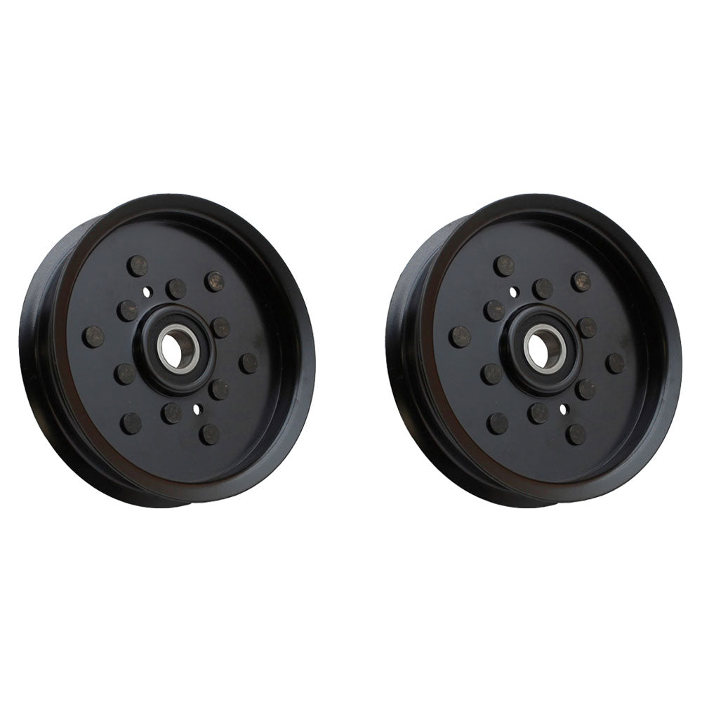 QTY 2: Flat Idler Pulleys Fits Hustler Replaces 781856