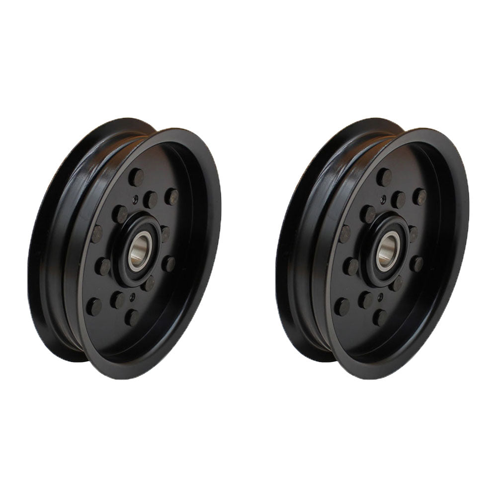 QTY 2: Flat Idler Pulleys Fits Hustler Replaces 781856