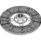 M1043282 9" PTO Disc, Woven, w/ 1-5/8" 25 Spline Hub - Fits Massey Ferguson
