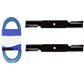 Blades & Belt Set for 36" Decks Fits Yazoo/Kees Replaces 100341