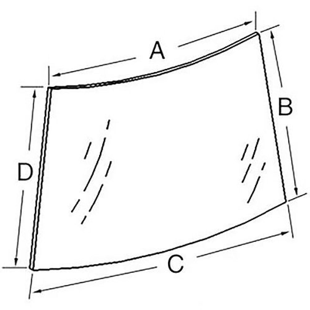 Upper Windshield Glass Fits 1086 1486 1586 3088 3288 3388 3488 3588 3688 3788