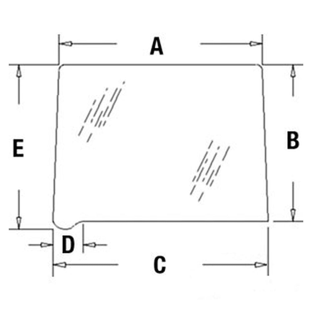 Rear Quarter Glass Fits 100 1066 1466 1468 1566 1568 966 109168C1 109168C1-A