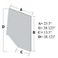 RH / LH Door Glass Fits 1086 1486 1586 3088 3288 3388 3488 3588 3688 3788 5088
