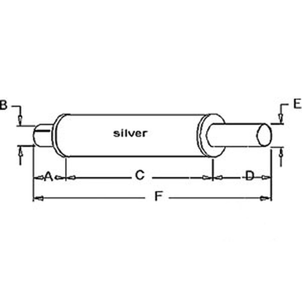 10A7889 17" Muffler For Minneapolis Moline Tractor 445