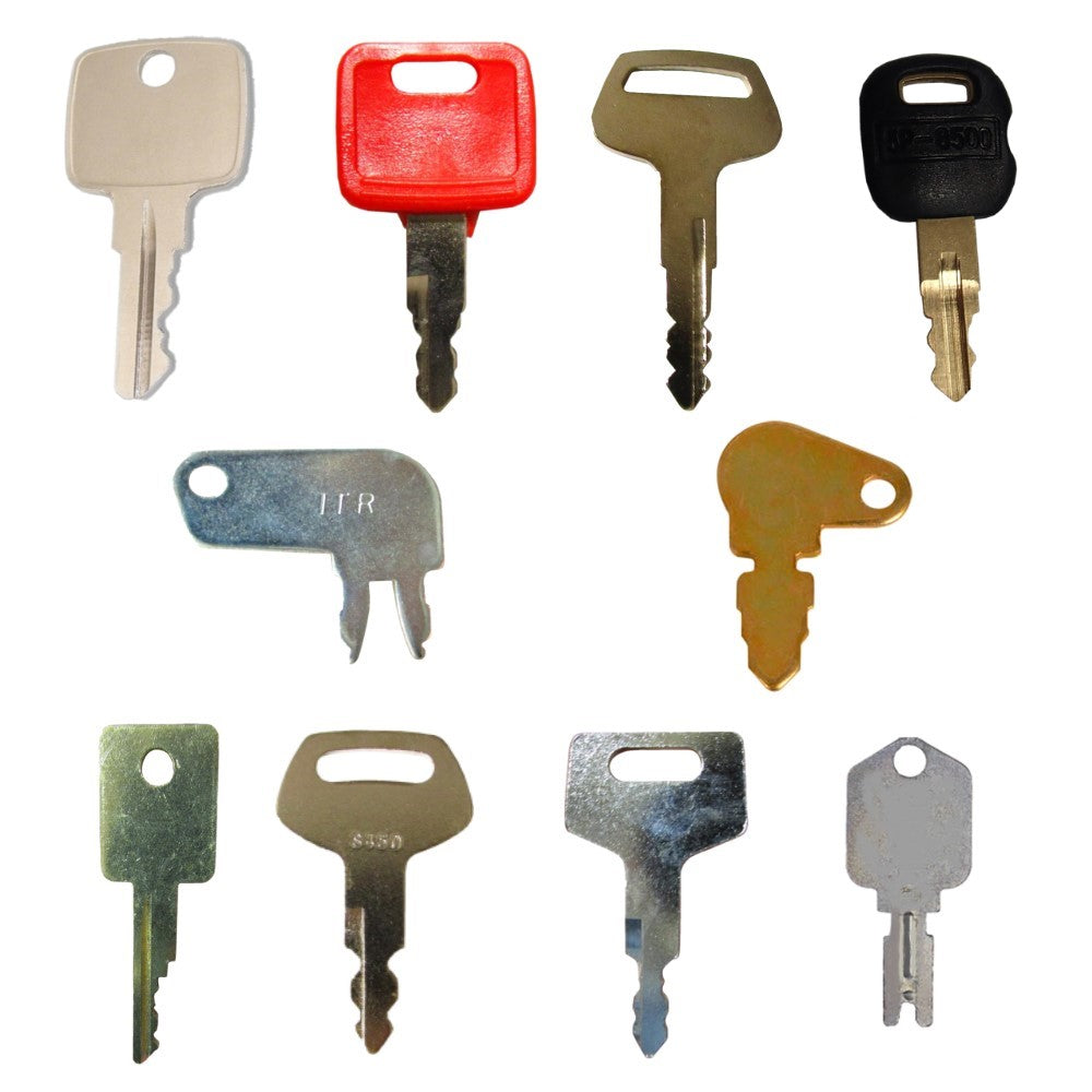 Set of 12 Most Common Heavy Equipment Ignition Keys Used On Construction Sites
