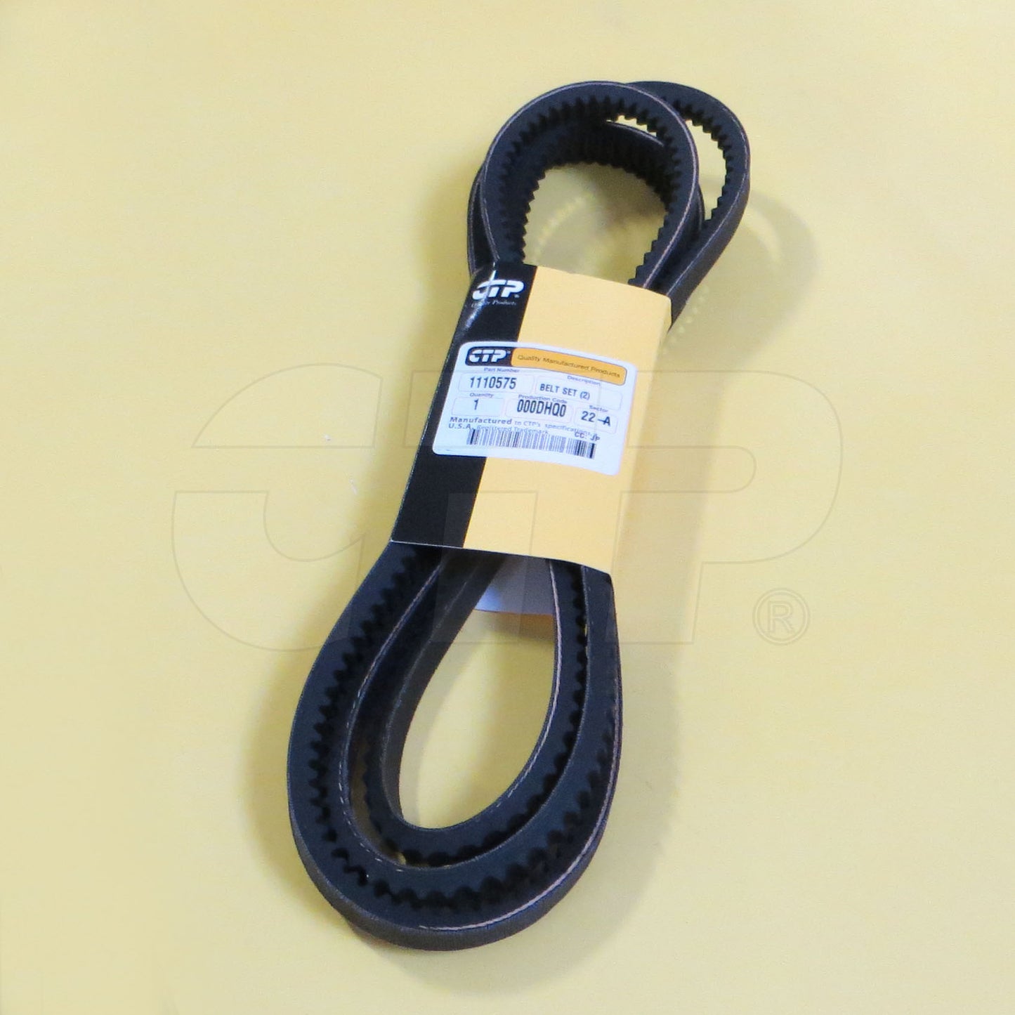 1110575 Belt Set(2) Fits Caterpillar Models