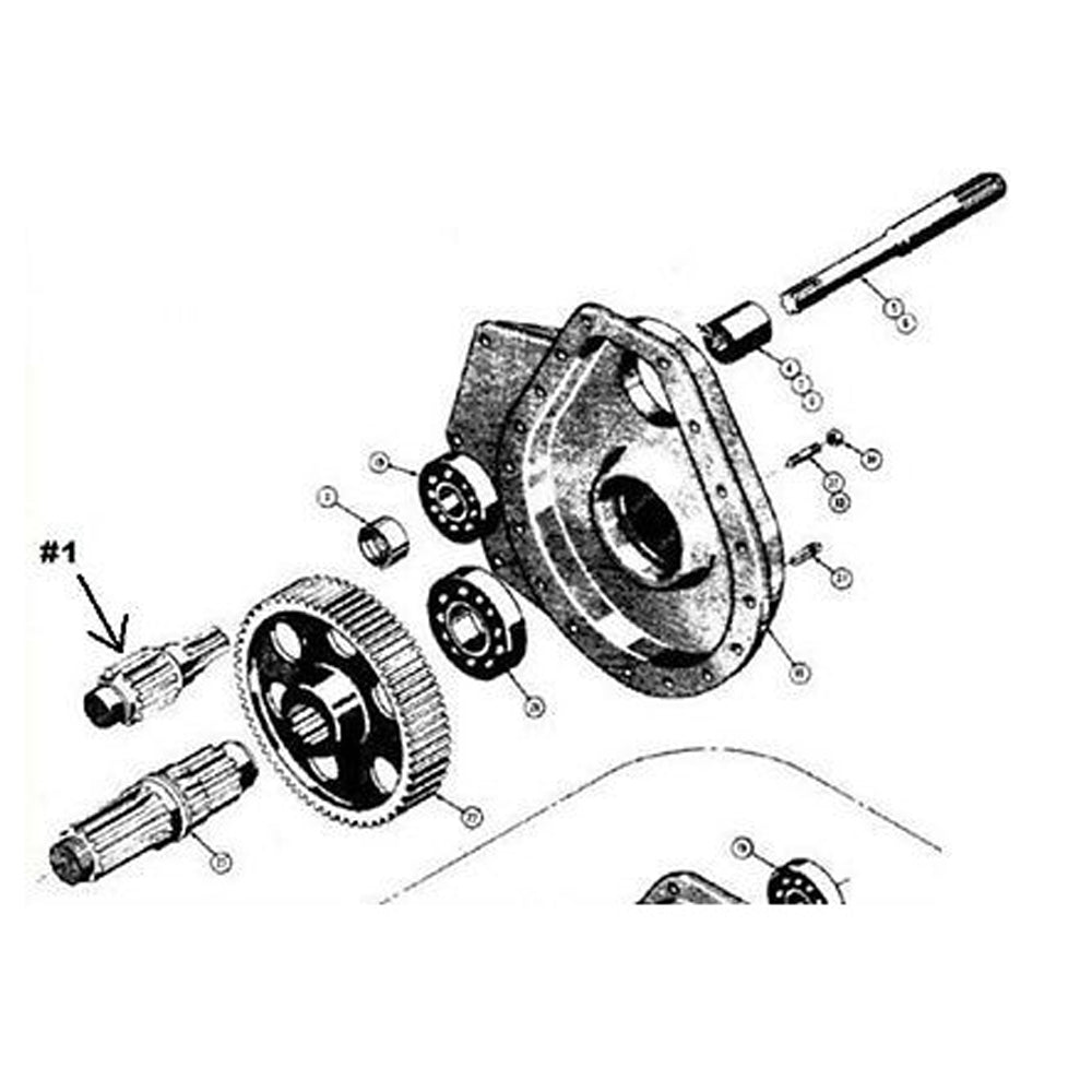11832 Pinion 6 Spline Fits Case 310, 350, 350B