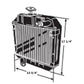 Radiator fits Yanmar YM2210 124768-44500