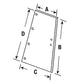 Glass Rear Quarter Window RH or LH - 32" Tall Fits International 1086 886 1486