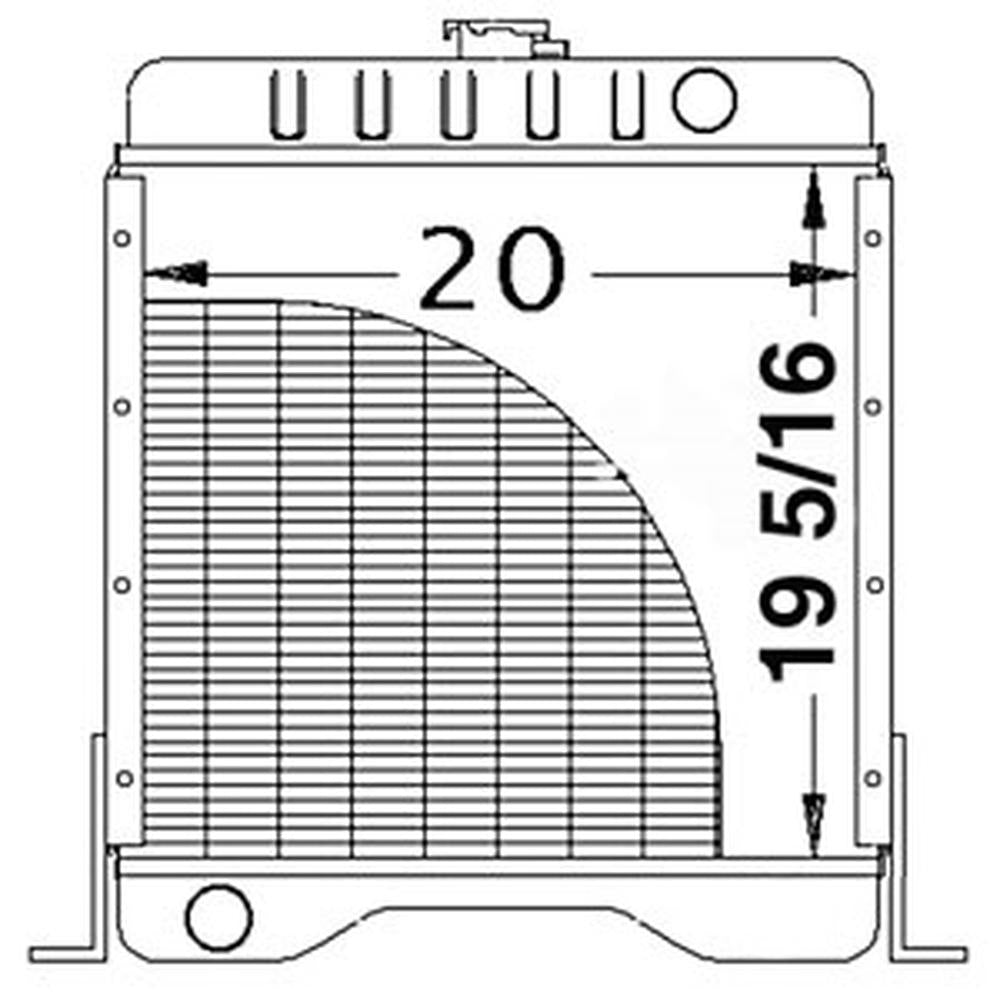126522A1 New Radiator 126522A1 Fits Case/IH Skid Steer 1838 Diesel
