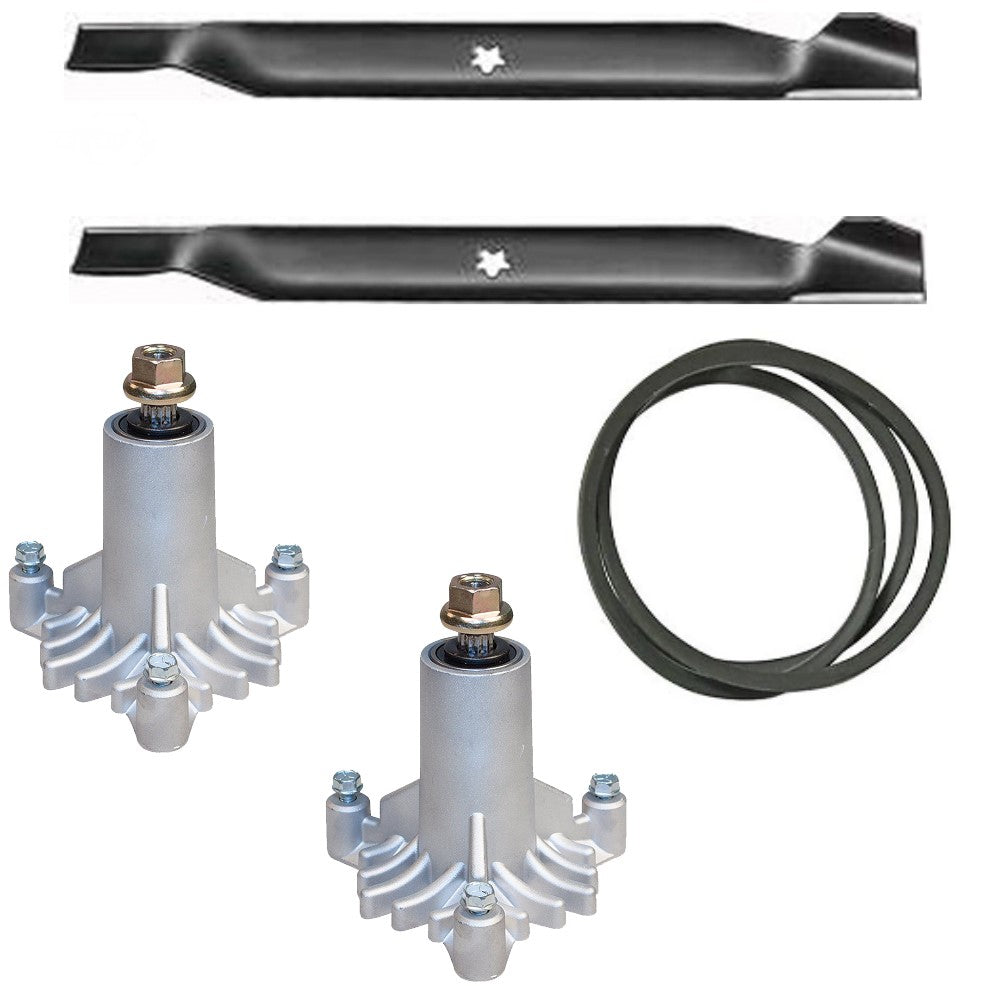 42" Riding Mower Blades Mandrels Belt Set Fits Craftsman 130794 138971 144959