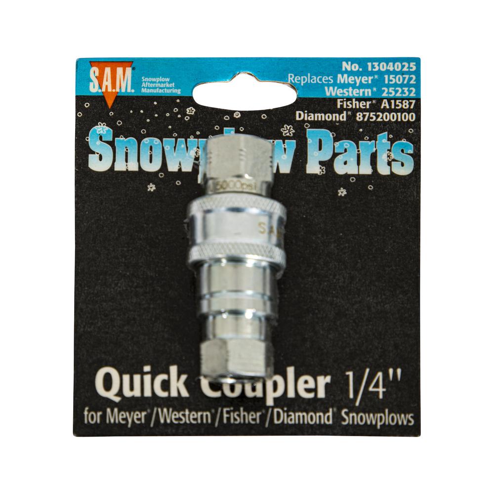 1304029 -FEMALE COUPLER 3/4-16 VALVE BLOCK SIDE-REPLACES MEYER #22294