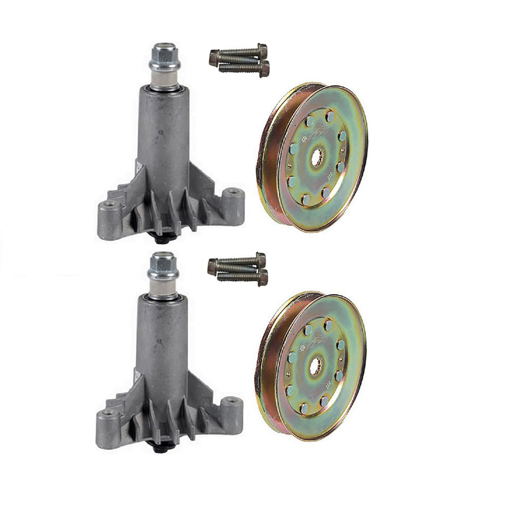 Qty 2: Spindle Assembly w/ Pulley
 Fits AYP Replaces 128285