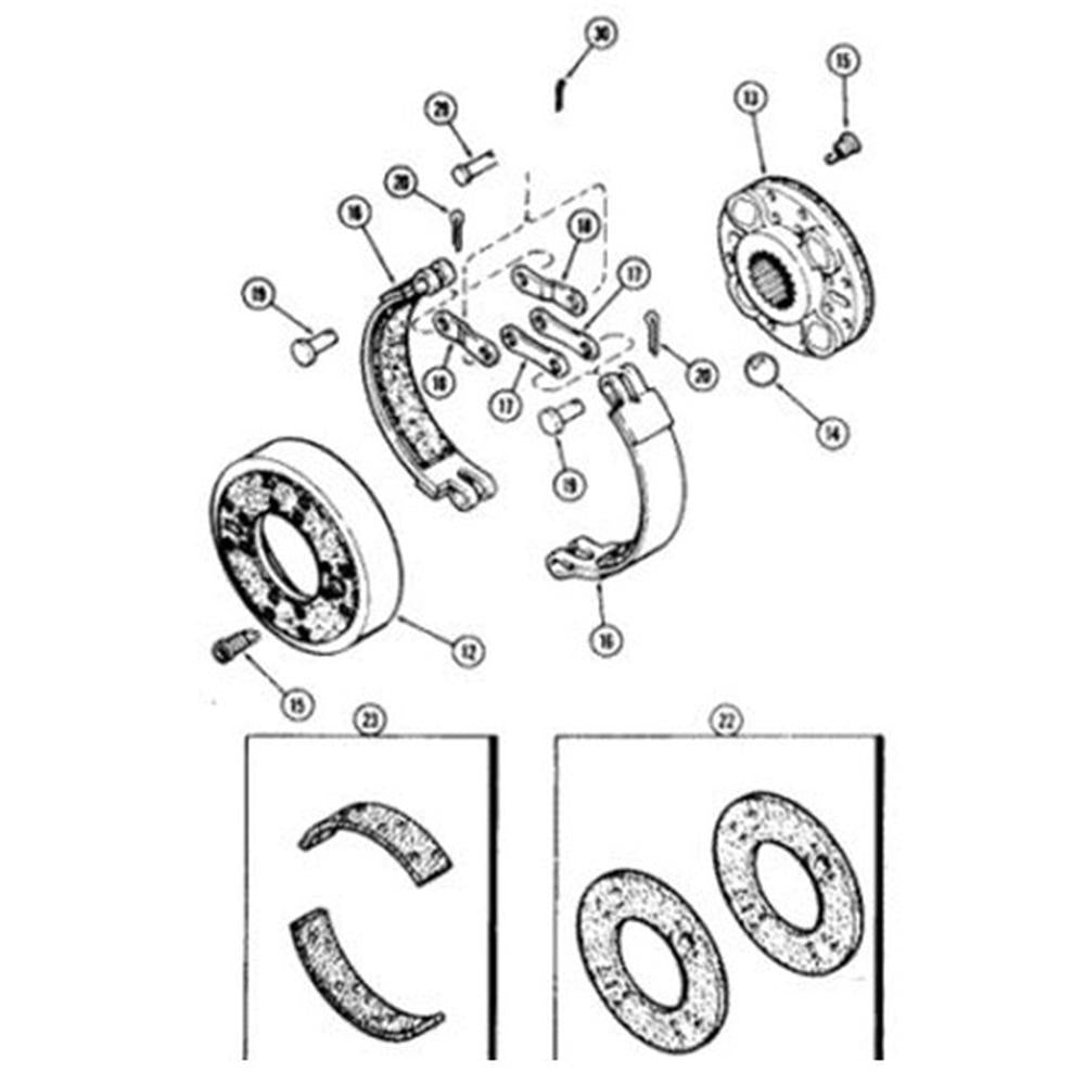 Brake Lining Kit Fits Case/International Harvester Replaces 135575A1