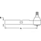 Right Hand Tie Rod End Fits Case/International Harvester Replaces 1537612C1