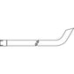 Exhaust Stack 53" x 3" Extended Curved Chrome Fits International 1086 146520C1