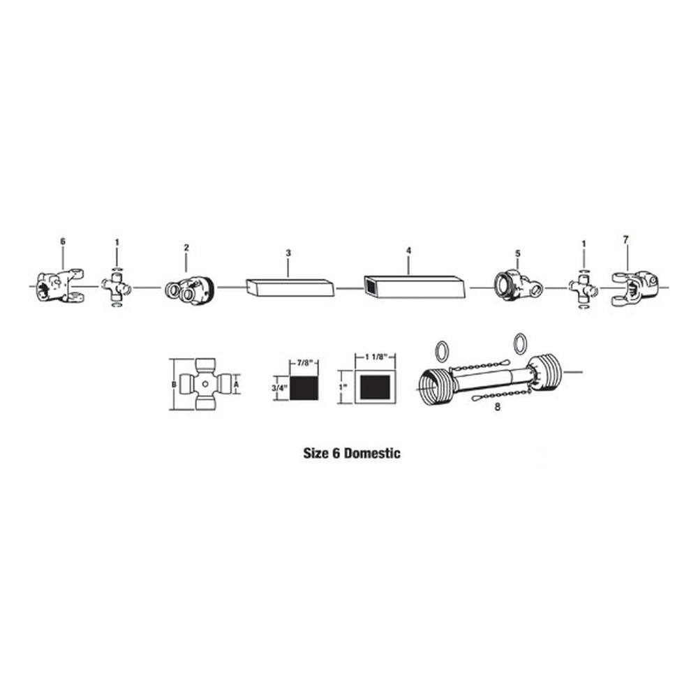 Steering Shaft Cross and Bearing (U-Joint) Fits International Harvester