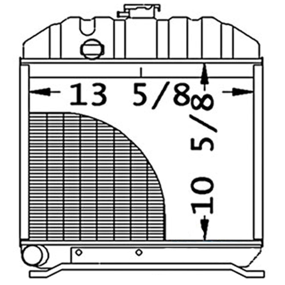 Radiator Fits Kubota Replaces 15221-72063