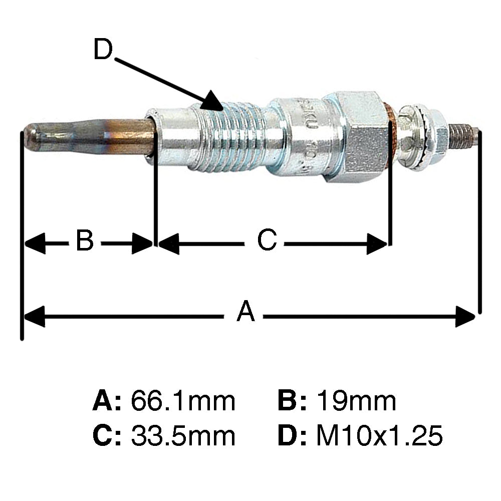 Glow Plug Fits Kubota Engine D950 D600 D640 D850 D750 V1100 V1200 Z600