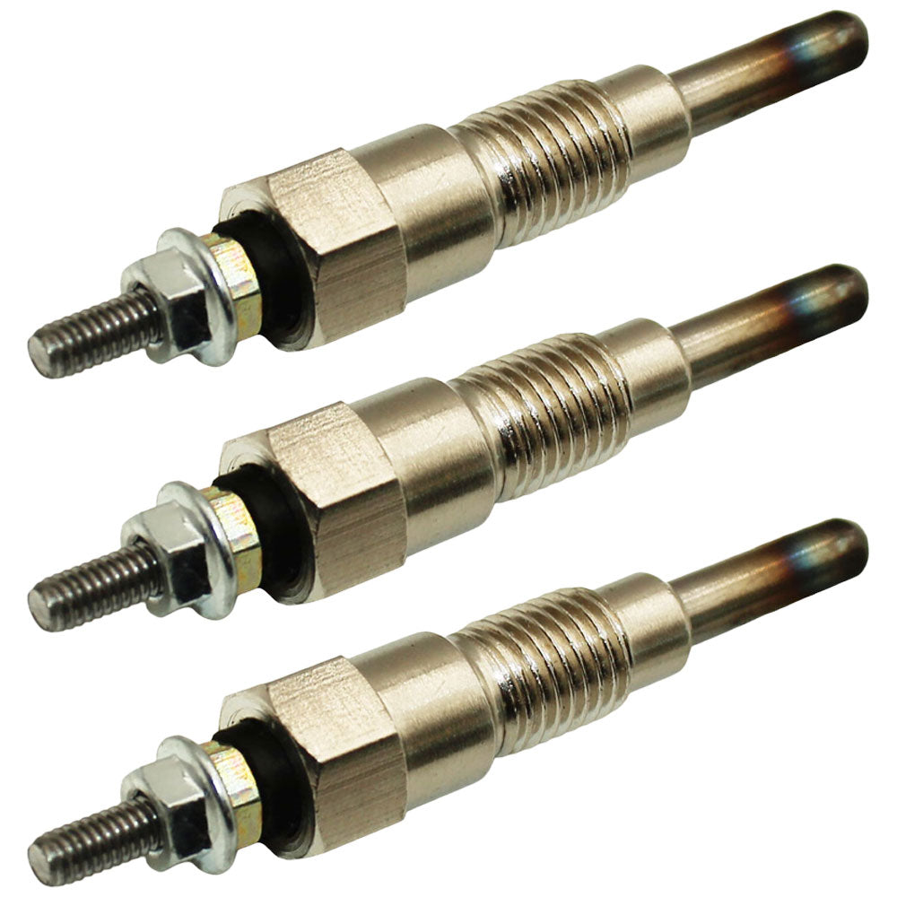 Set of Three (3) Glow Plugs Fits Kubota 15521-65510 KH-8 B5200 B7001 B7100 L8200
