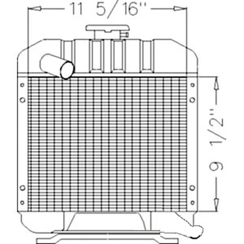 15262-72060 1526272060 Radiator Fits Kubota Compact Tractor Models B5100
