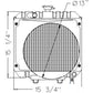 212077 Compact Tractor Radiator - 11 5/8 x 14 1/2 x 1 1/8 Fits Kubota
