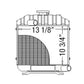 Radiator Fits Kubota Replaces 15553-72060