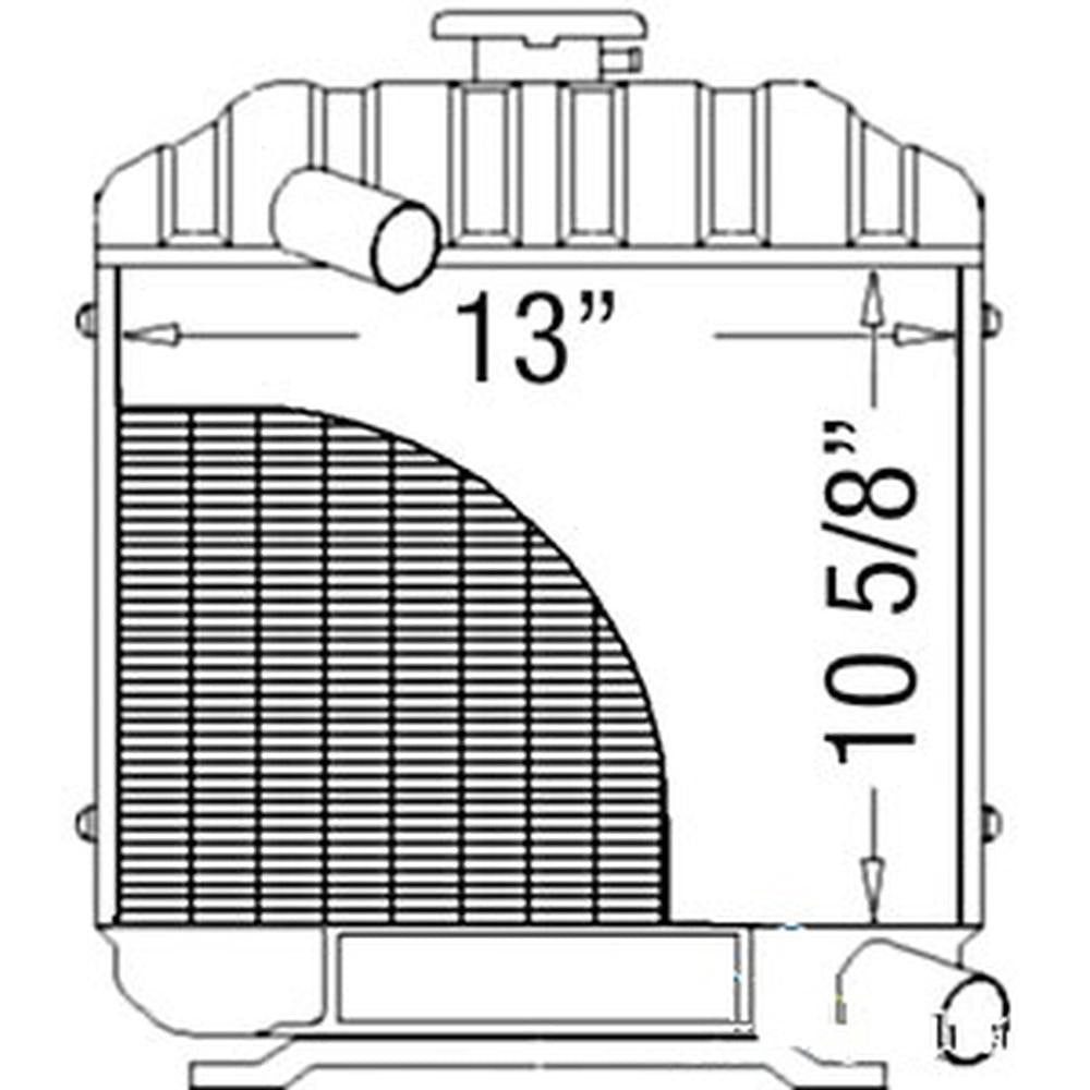 Radiator Fits Kubota Replaces 15553-72060