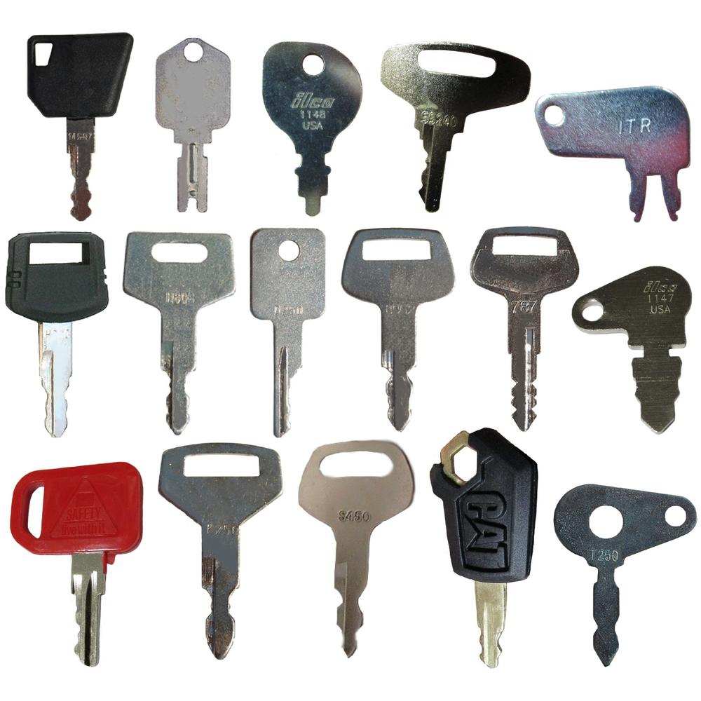 20 Keys Heavy Equipment / Construction Ignition Key Set Fits CAT Fits John Deere