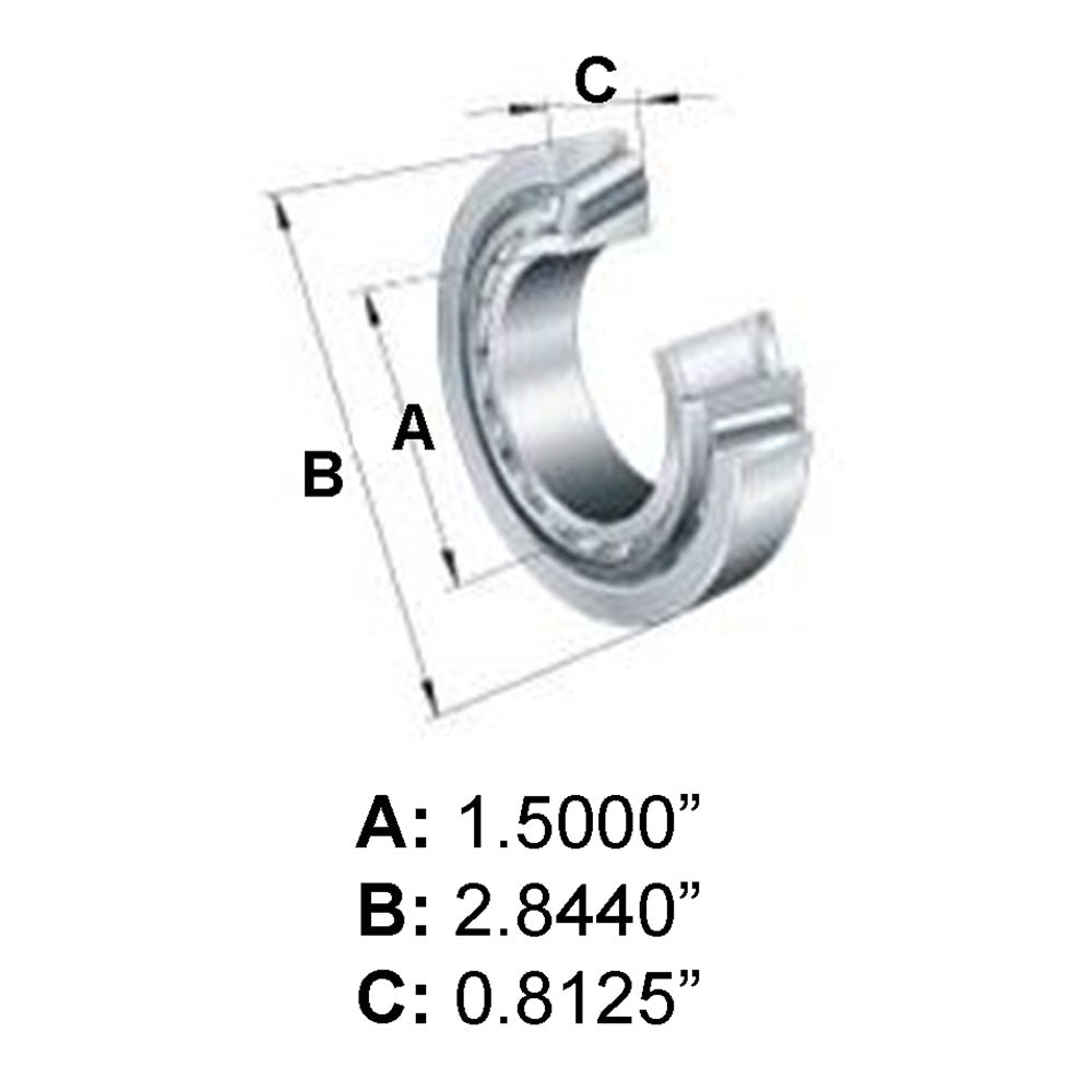 16150 New Tractor Tapered Roller Bearing Cone 1.5" Bore 2.844" OD .8125" Wide