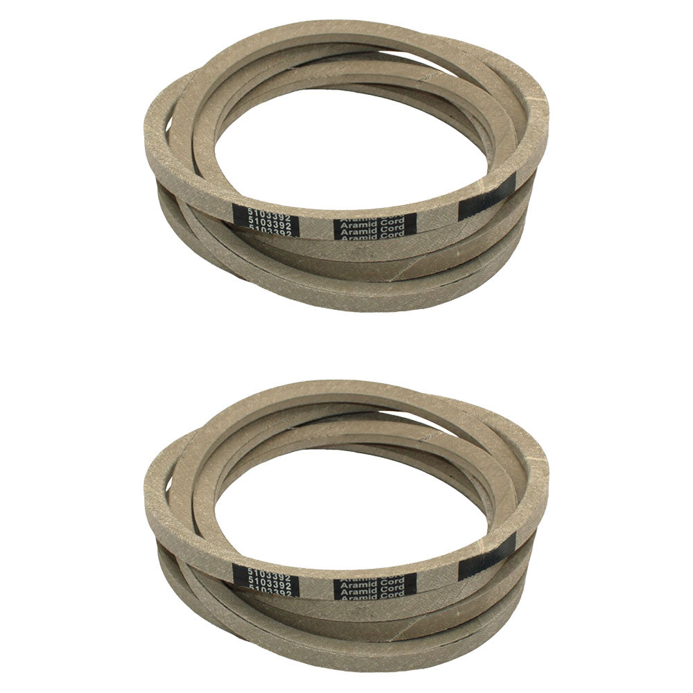 5103392 Qty 2: Heavy Duty Deck Belt Fits Snapper Made with Aramid