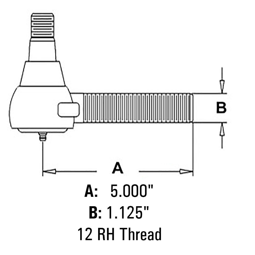 1626710M93 New LH Inner Tie Rod Fits Massey Ferguson Tractor Models 2675 +
