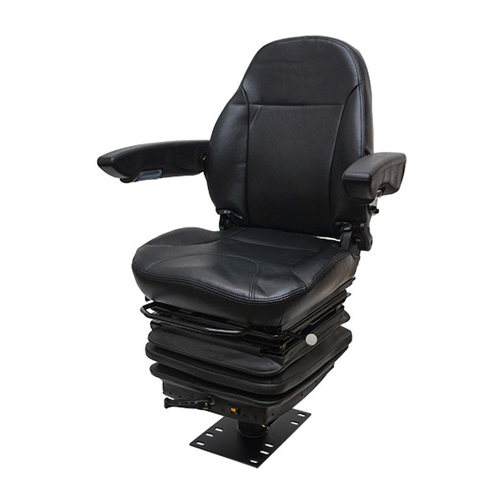 164-1202-E Economy Vinyl Suspension Seat Assembly w/ Armrests Fits CAT 420D 428D