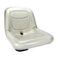 16502 High Back 15 Inch PVC Vinyl Tractor Seat, Gray, for Mower Forklift