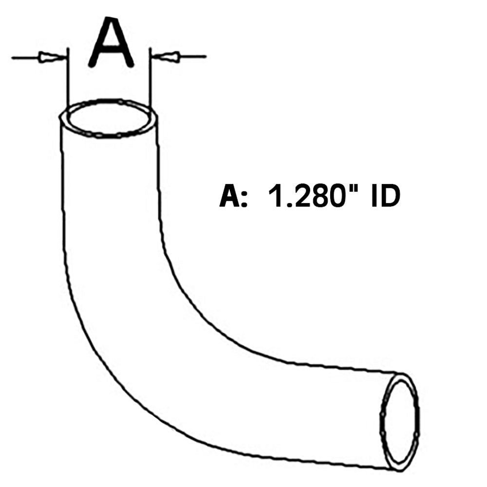 1692870M1 Bottom Radiator Hose Fits Massey Ferguson MF 699 Tractor with 1.28" ID