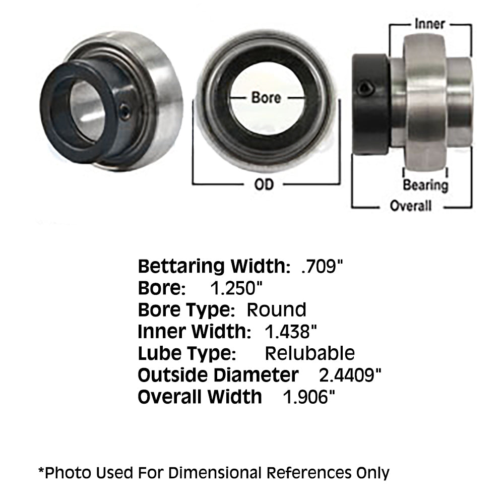 Bearing - Spherical Ball with Collar Re-Lubricatable Fits John Deere 6600 JD9367