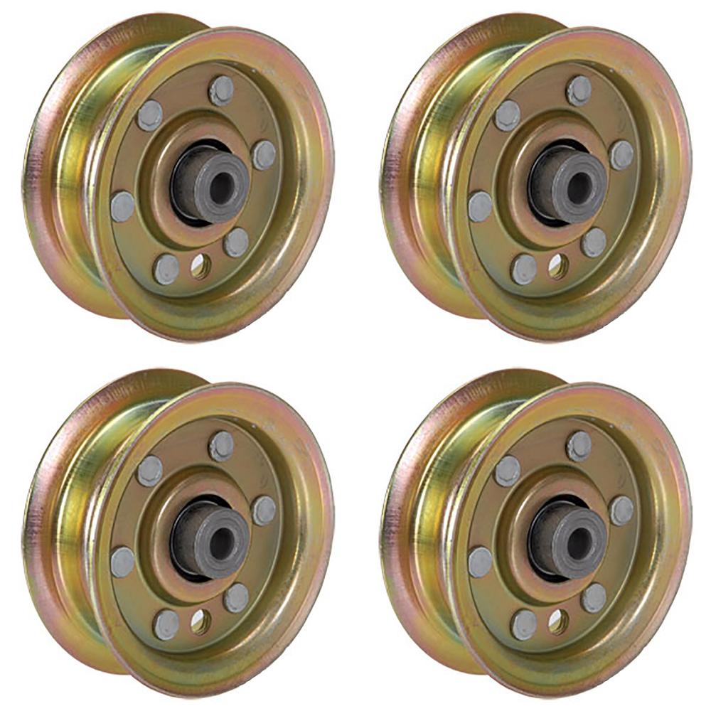 Qty 4: Flat Idler Pulley Fits Husqvarna Replaces 532 17 34-37