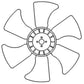 6 Blade Fan Fits Kubota Replaces 17362-74110