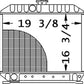 Radiator Fits Kubota L3350 L4350 L4150 L3750 17365-72060 17381-72060