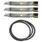 Mower Deck Belt and Blade Set Fits Craftsman Replaces 24690 Made with Aramid